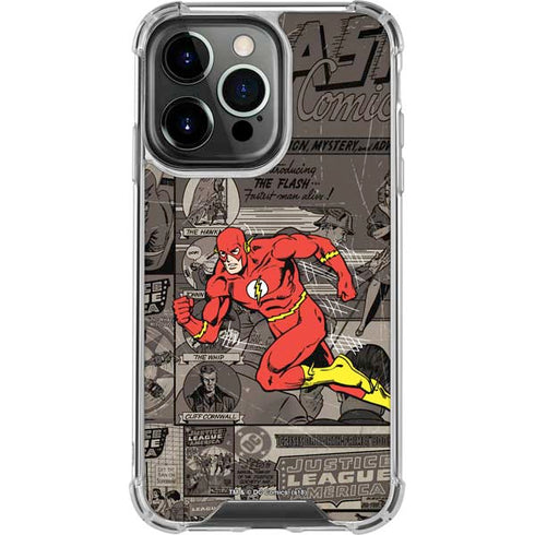 DC Comics Flash Mixed Media iPhone 16 Pro Clear Case